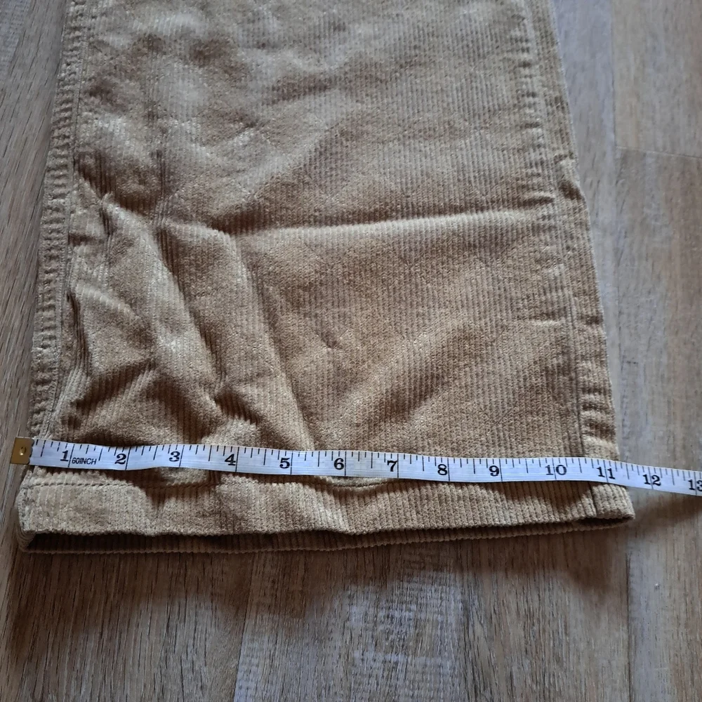 Forever 21 Tan Diamond Shape  Corduroy Wide Leg Pants Women's Size Large